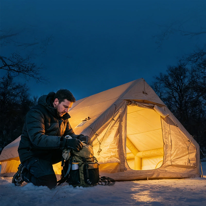 Large Inflatable Glamping Tent with Skylight – Luxury Outdoor Gift for Couples