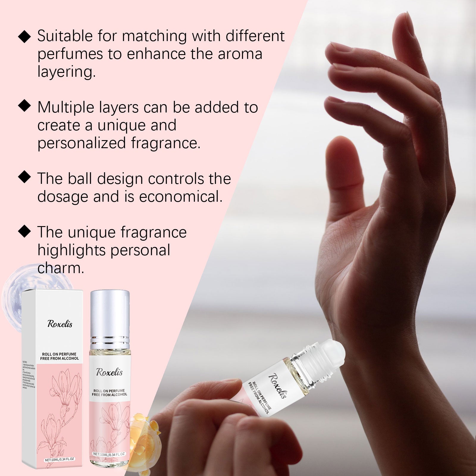 Roxelis Elegant Orchid Perfume Lasting Fragrance Natural Fresh Elegant Lasting Charming Daily Date Portable Perfume