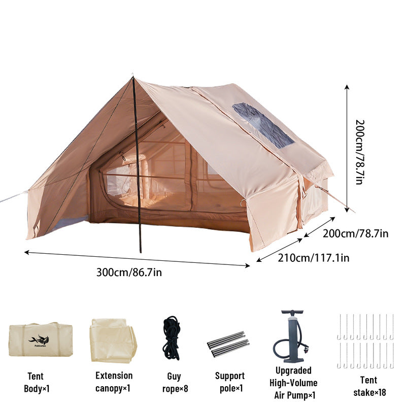 Large Inflatable Glamping Tent with Skylight – Luxury Outdoor Gift for Couples