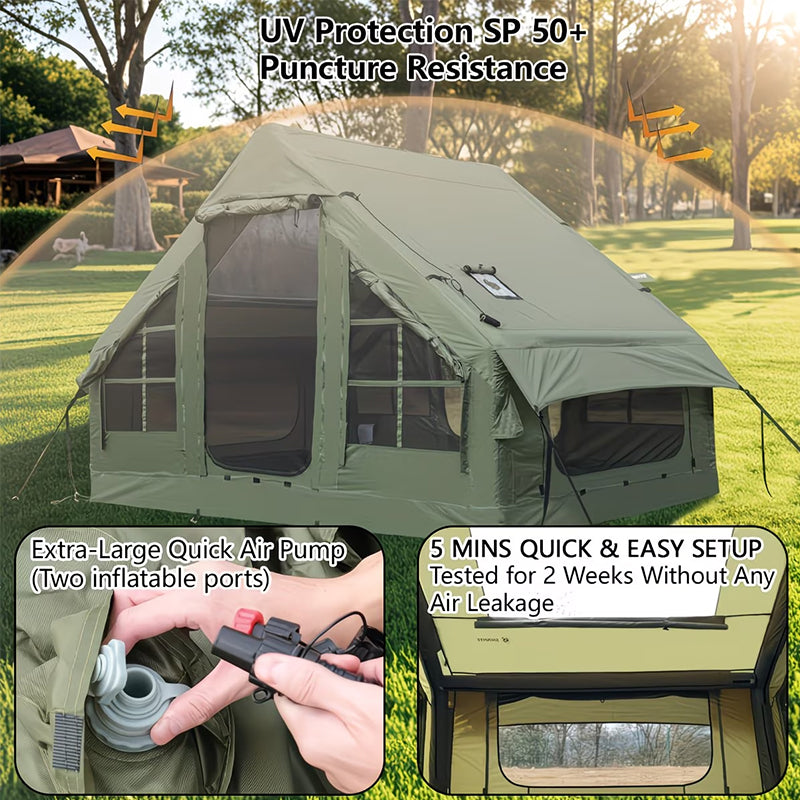 Large Inflatable Glamping Tent with Skylight – Luxury Outdoor Gift for Couples