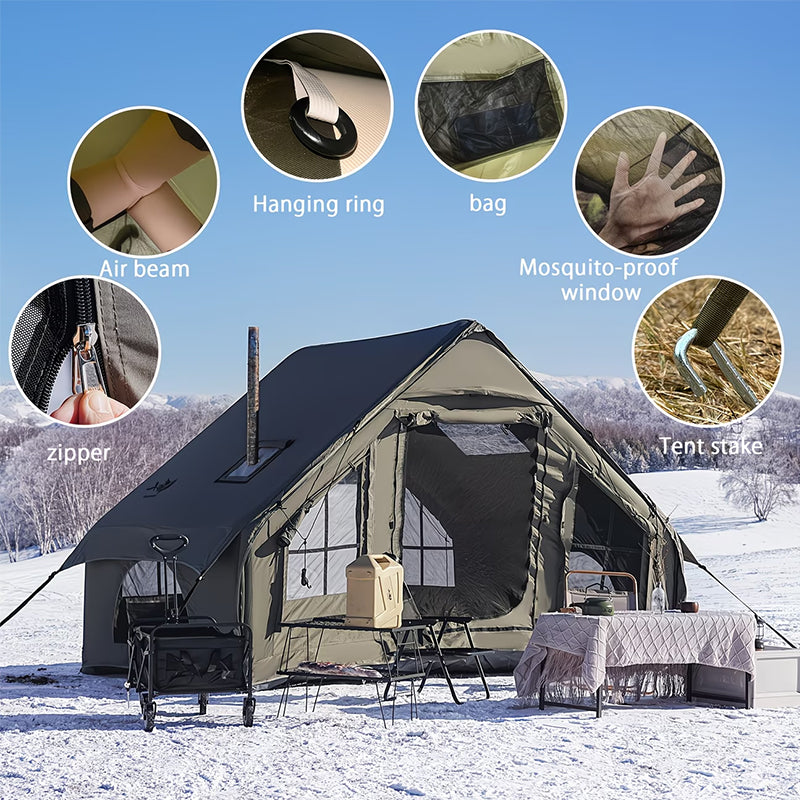 Large Inflatable Glamping Tent with Skylight – Luxury Outdoor Gift for Couples