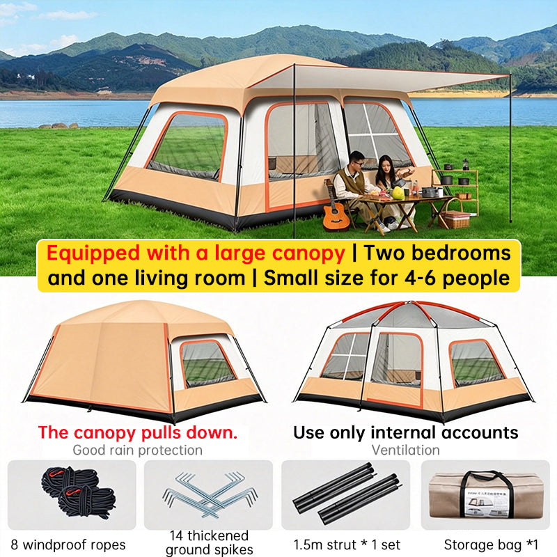 4-6 Person Family Camping Tent – Waterproof Outdoor Adventure Gift