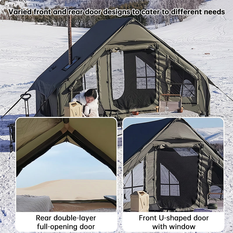 Large Inflatable Glamping Tent with Skylight – Luxury Outdoor Gift for Couples