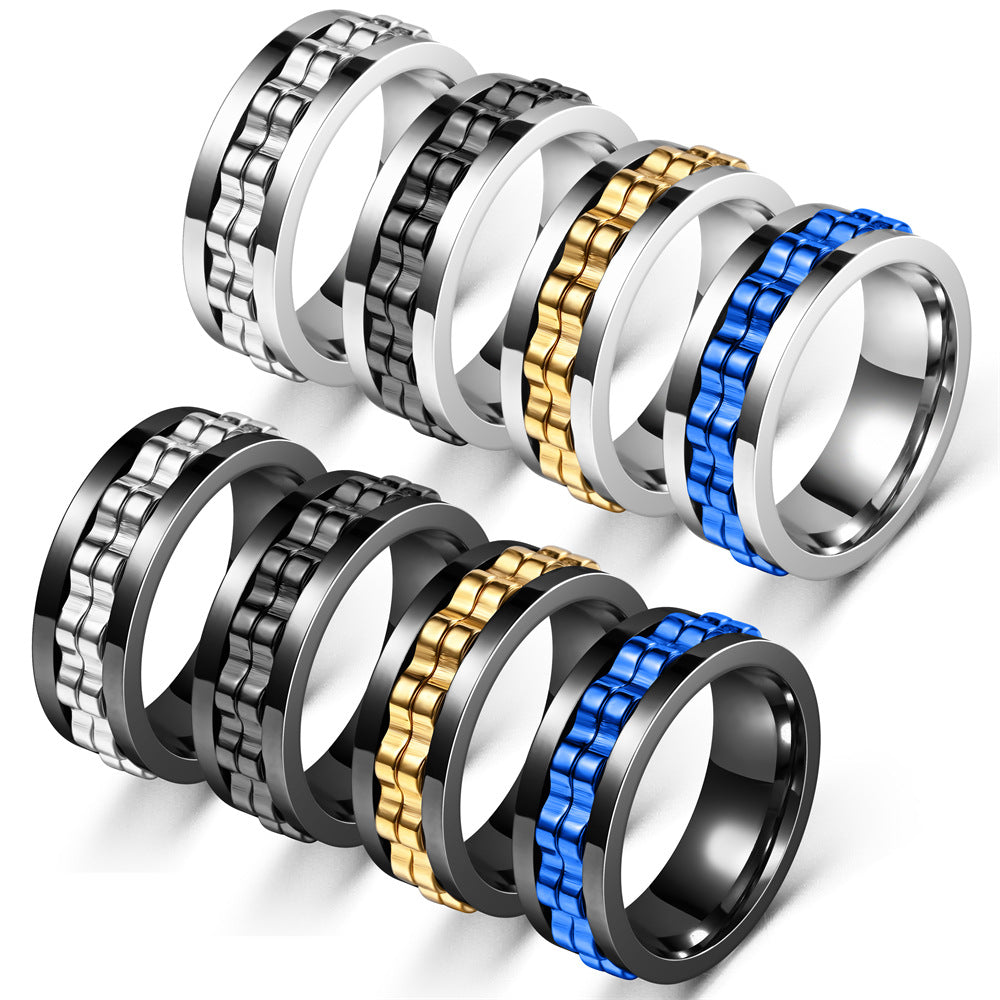 Stress-Relief Spinning Ring for Men – Anxiety & Fidget Ring Gift