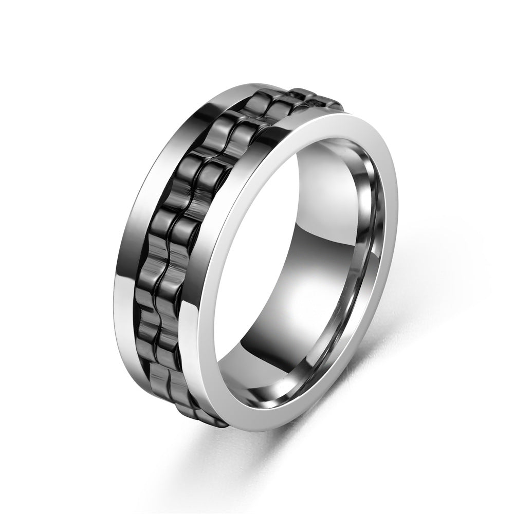 Stress-Relief Spinning Ring for Men – Anxiety & Fidget Ring Gift
