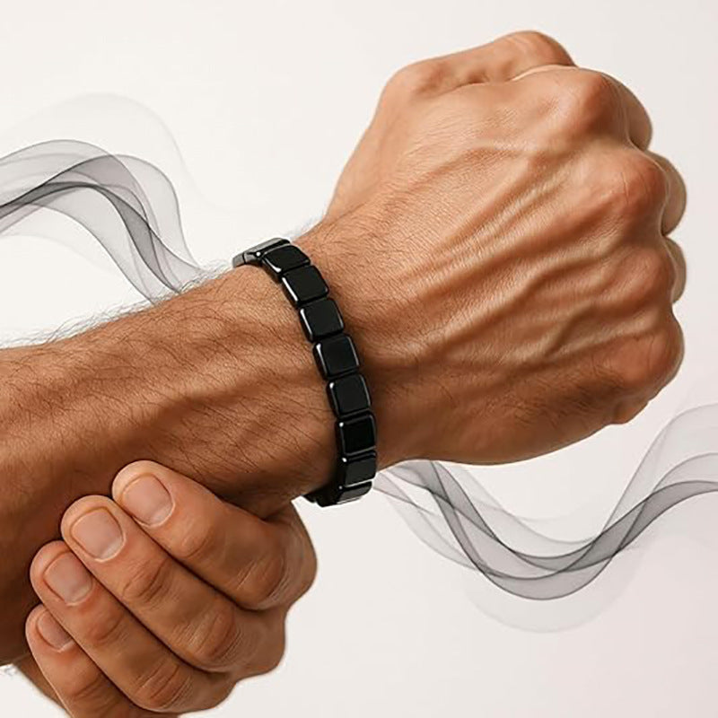 Black Onyx Beaded Bracelet for Men – Bold Style Gift for Him