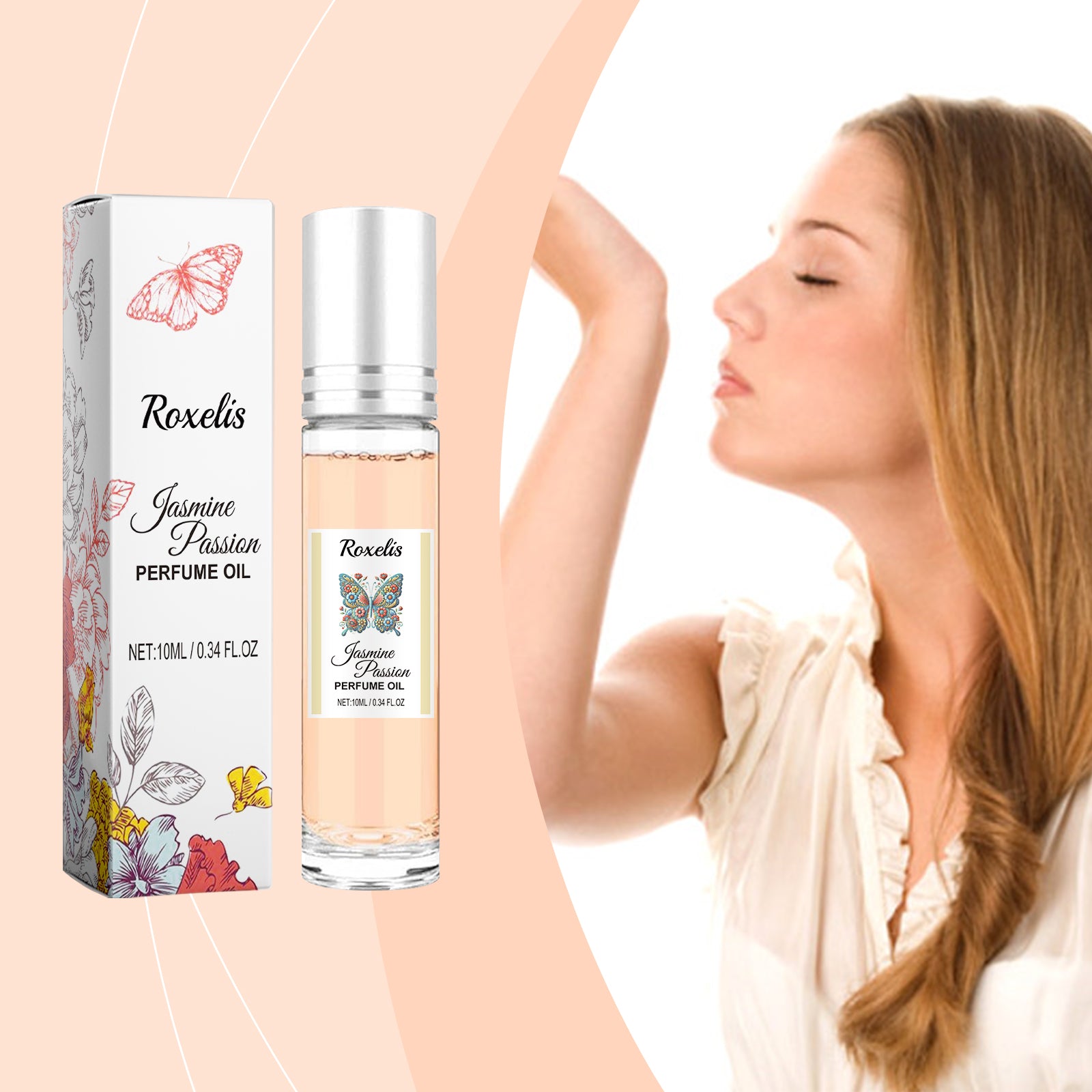 Roxelis Roll-On Jasmine Perfume – Charming Pheromone Fragrance Gift