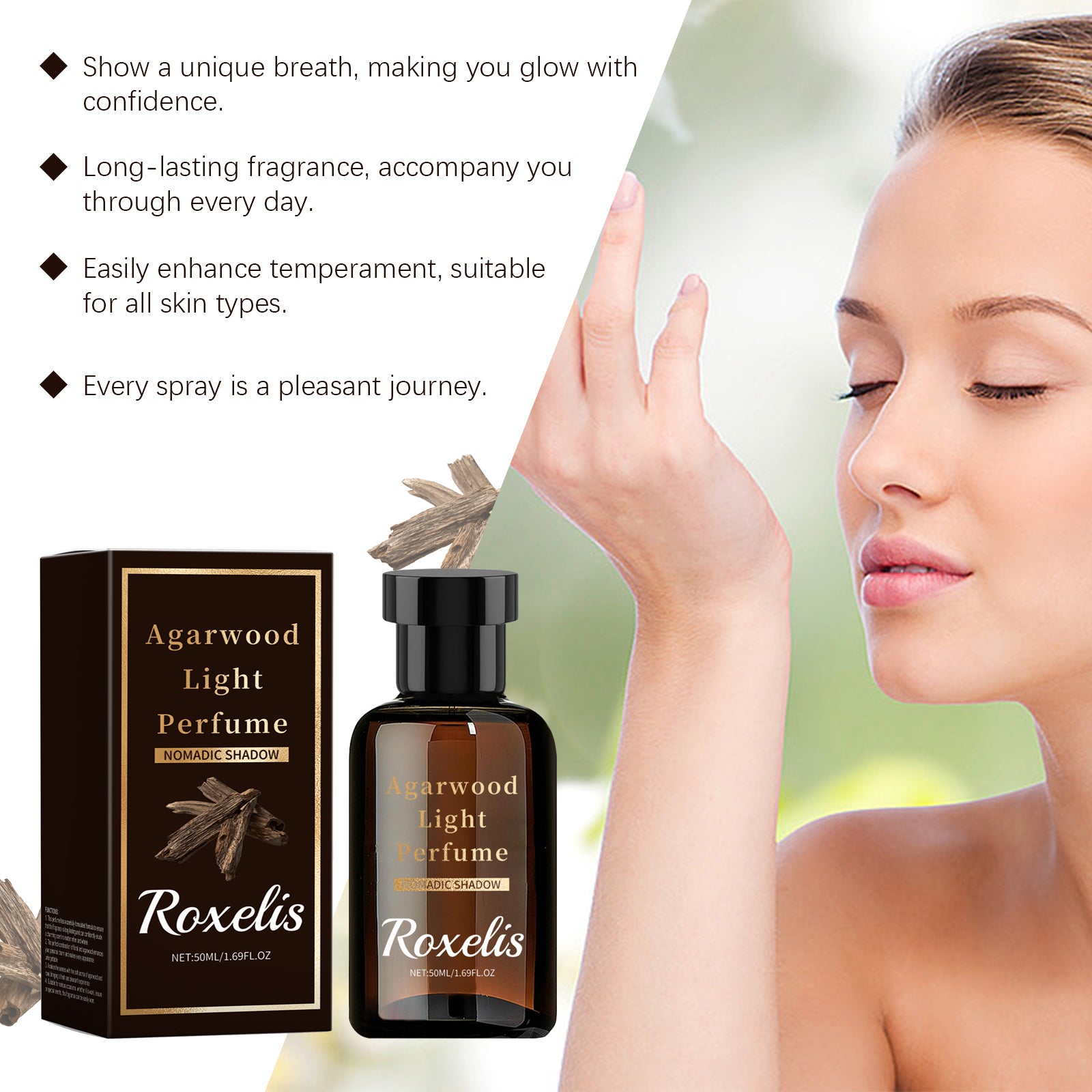 Roxelis Agarwood Eau De Toilette for Men – Exotic Wood Fragrance Gift