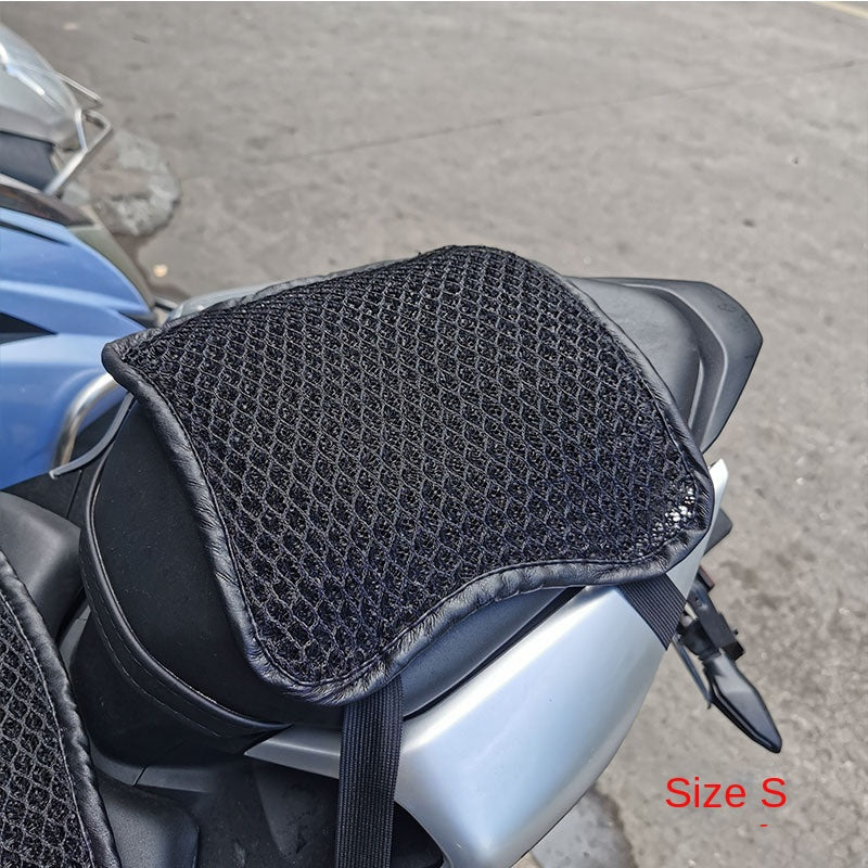 Motorcycle Seat Cover Sun Protection Heat Insulation 3D Mesh Seat Pad Breathable Moisture-Wicking Cool Summer Motorcycle Seat Cover