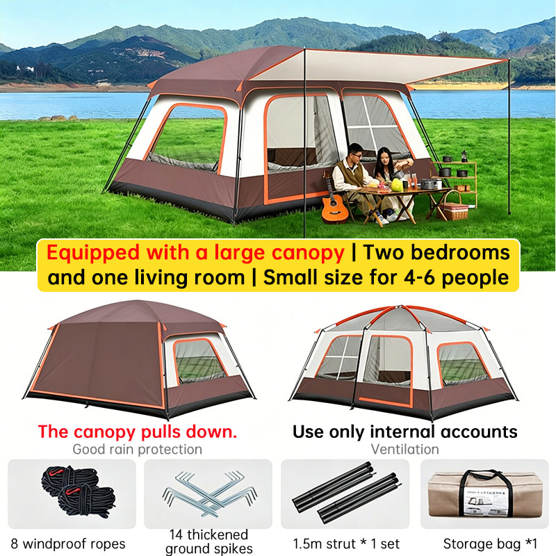 4-6 Person Family Camping Tent – Waterproof Outdoor Adventure Gift