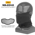 Airsoft Steel Mesh Mask with Neck Gaiter - Tactical Half Face Protection for Paintball & Cosplay