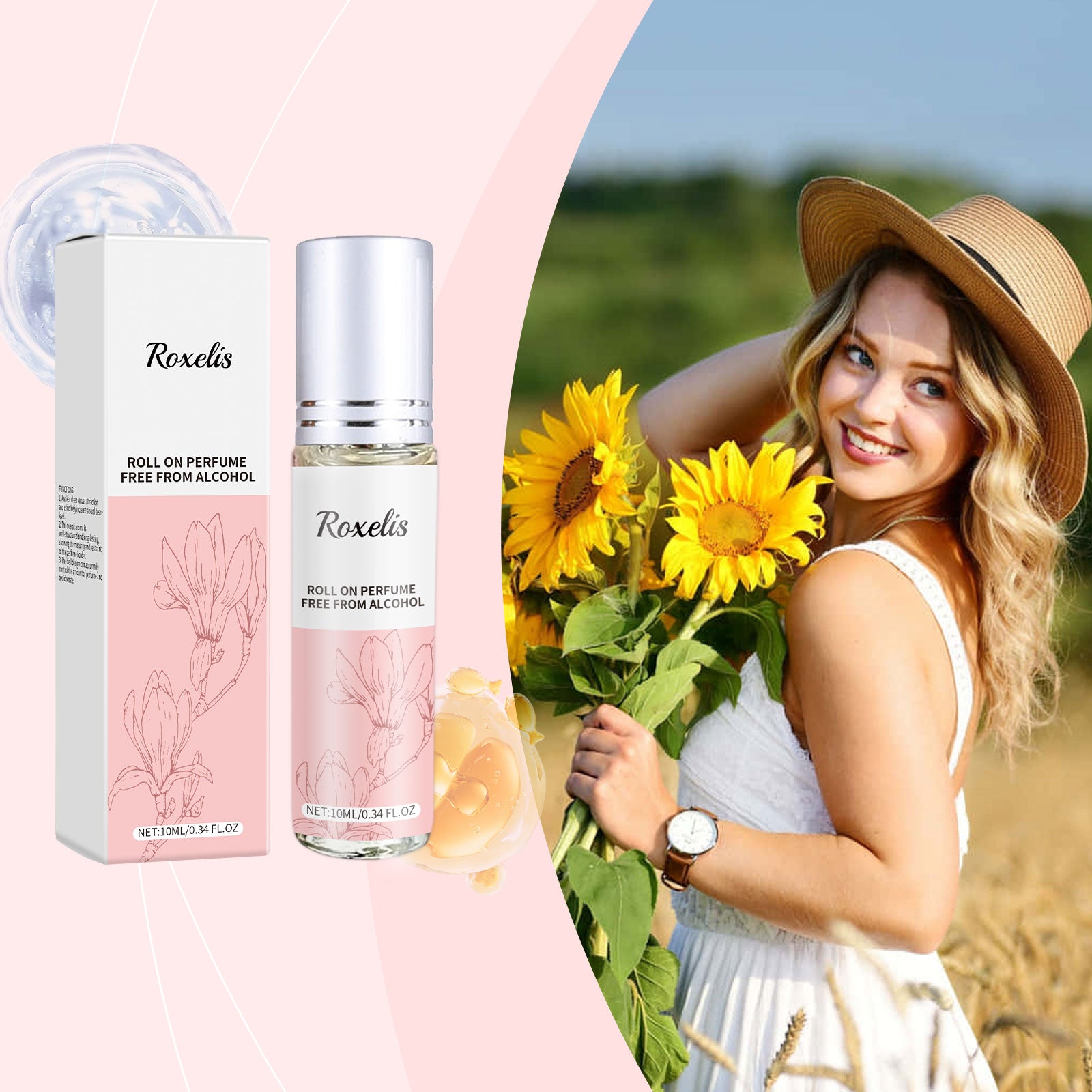 Roxelis Elegant Orchid Perfume Lasting Fragrance Natural Fresh Elegant Lasting Charming Daily Date Portable Perfume